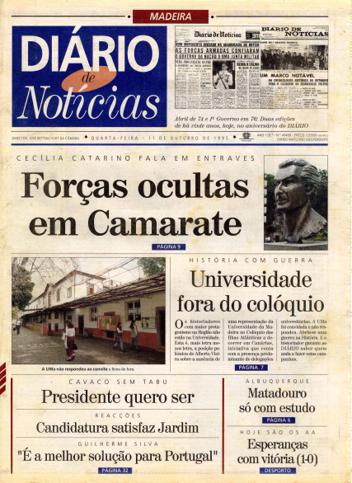 Edição do dia 11 Outubro 1995 da pubicação Diário de Notícias