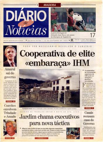 Edição do dia 12 Outubro 1995 da pubicação Diário de Notícias