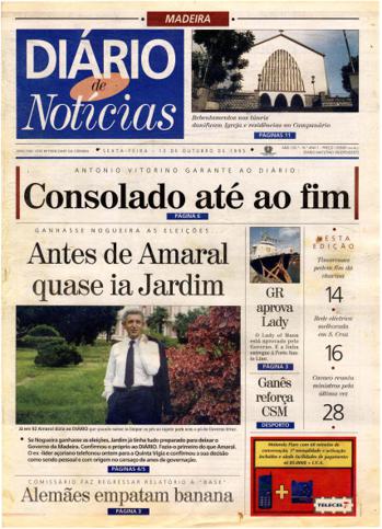 Edição do dia 13 Outubro 1995 da pubicação Diário de Notícias