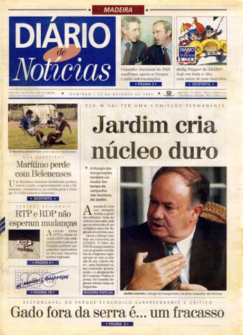 Edição do dia 15 Outubro 1995 da pubicação Diário de Notícias