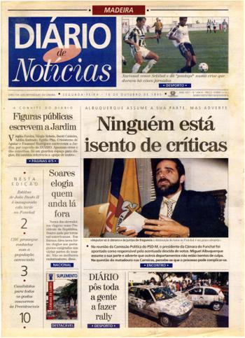 Edição do dia 16 Outubro 1995 da pubicação Diário de Notícias