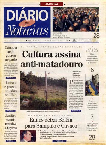 Edição do dia 17 Outubro 1995 da pubicação Diário de Notícias