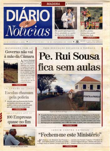 Edição do dia 18 Outubro 1995 da pubicação Diário de Notícias