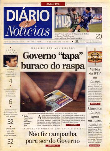Edição do dia 20 Outubro 1995 da pubicação Diário de Notícias