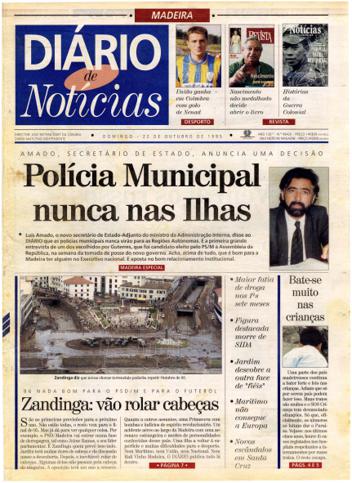 Edição do dia 22 Outubro 1995 da pubicação Diário de Notícias