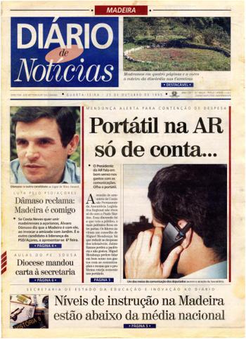 Edição do dia 25 Outubro 1995 da pubicação Diário de Notícias
