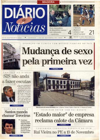 Edição do dia 28 Outubro 1995 da pubicação Diário de Notícias