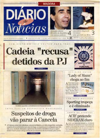 Edição do dia 3 Novembro 1995 da pubicação Diário de Notícias