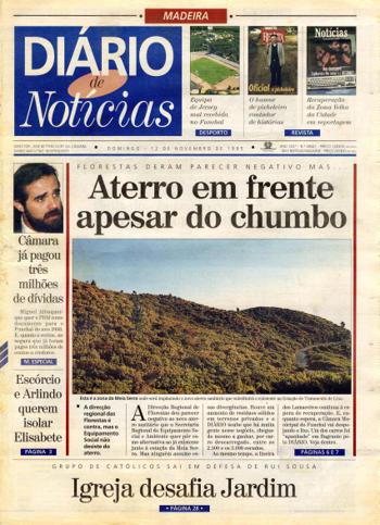 Edição do dia 12 Novembro 1995 da pubicação Diário de Notícias