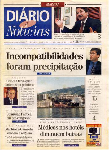 Edição do dia 13 Novembro 1995 da pubicação Diário de Notícias