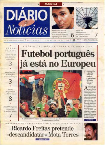 Edição do dia 16 Novembro 1995 da pubicação Diário de Notícias