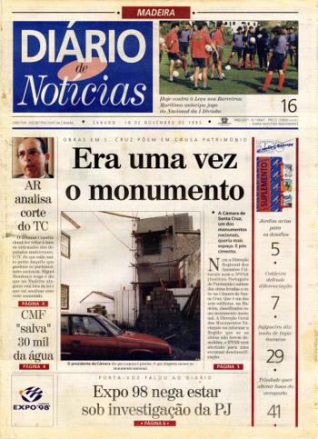 Edição do dia 18 Novembro 1995 da pubicação Diário de Notícias