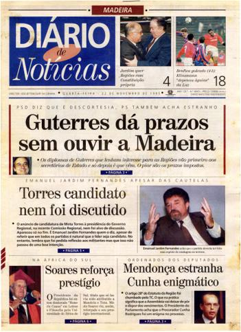 Edição do dia 22 Novembro 1995 da pubicação Diário de Notícias