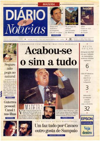 Edição do dia 26 Novembro 1995 da pubicação Diário de Notícias