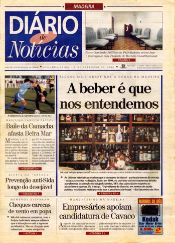 Edição do dia 4 Dezembro 1995 da pubicação Diário de Notícias