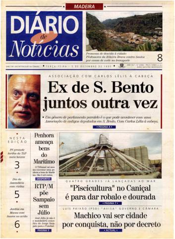 Edição do dia 5 Dezembro 1995 da pubicação Diário de Notícias