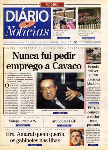 Edição do dia 8 Dezembro 1995 da pubicação Diário de Notícias