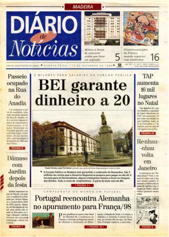 Edição do dia 13 Dezembro 1995 da pubicação Diário de Notícias