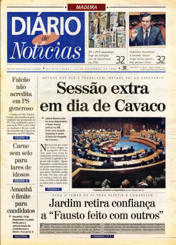 Edição do dia 14 Dezembro 1995 da pubicação Diário de Notícias