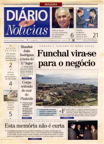 Edição do dia 16 Dezembro 1995 da pubicação Diário de Notícias