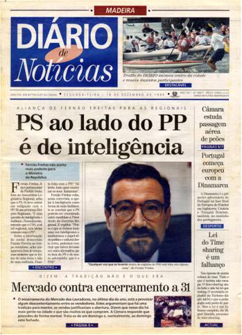 Edição do dia 18 Dezembro 1995 da pubicação Diário de Notícias