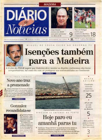 Edição do dia 19 Dezembro 1995 da pubicação Diário de Notícias