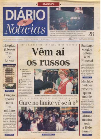 Edição do dia 5 Janeiro 1996 da pubicação Diário de Notícias