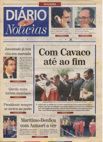 Edição do dia 6 Janeiro 1996 da pubicação Diário de Notícias