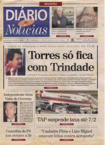Edição do dia 13 Janeiro 1996 da pubicação Diário de Notícias
