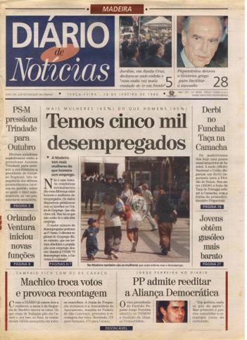 Edição do dia 16 Janeiro 1996 da pubicação Diário de Notícias