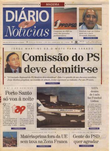 Edição do dia 23 Janeiro 1996 da pubicação Diário de Notícias