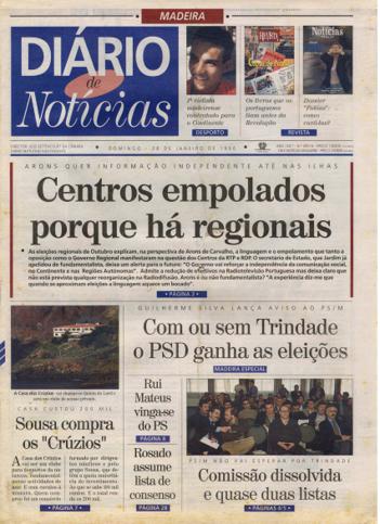 Edição do dia 28 Janeiro 1996 da pubicação Diário de Notícias