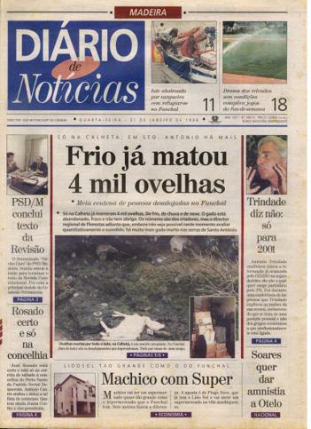 Edição do dia 31 Janeiro 1996 da pubicação Diário de Notícias