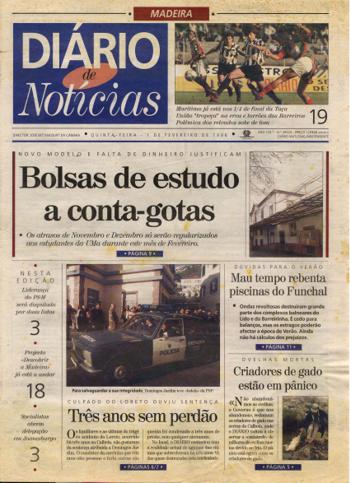 Edição do dia 1 Fevereiro 1996 da pubicação Diário de Notícias