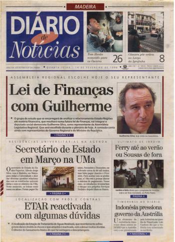 Edição do dia 14 Fevereiro 1996 da pubicação Diário de Notícias