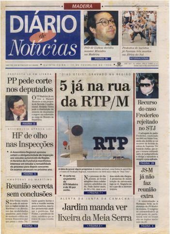 Edição do dia 15 Fevereiro 1996 da pubicação Diário de Notícias