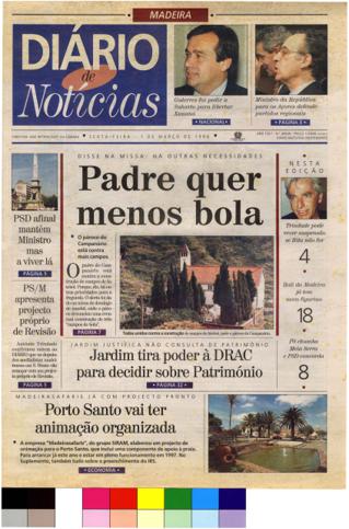 Edição do dia 1 Março 1996 da pubicação Diário de Notícias