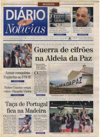 Edição do dia 4 Março 1996 da pubicação Diário de Notícias