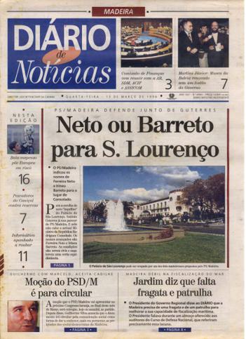 Edição do dia 13 Março 1996 da pubicação Diário de Notícias