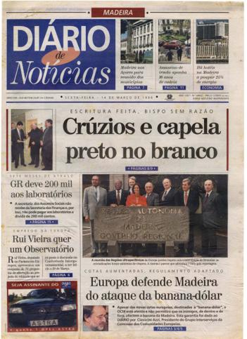 Edição do dia 15 Março 1996 da pubicação Diário de Notícias
