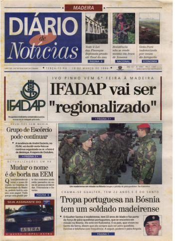 Edição do dia 19 Março 1996 da pubicação Diário de Notícias