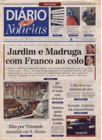 Edição do dia 20 Março 1996 da pubicação Diário de Notícias