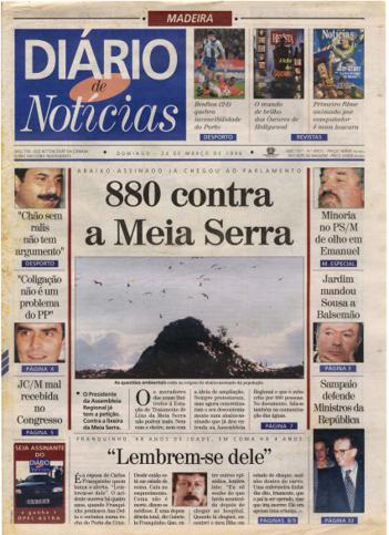 Edição do dia 24 Março 1996 da pubicação Diário de Notícias
