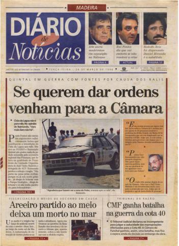 Edição do dia 26 Março 1996 da pubicação Diário de Notícias