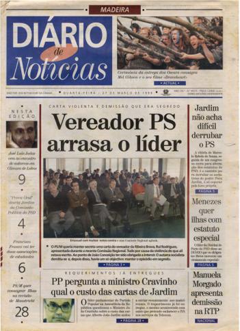 Edição do dia 27 Março 1996 da pubicação Diário de Notícias