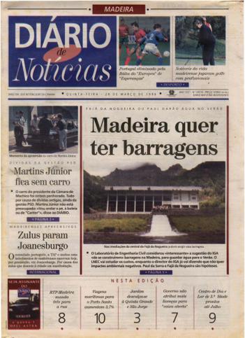 Edição do dia 28 Março 1996 da pubicação Diário de Notícias