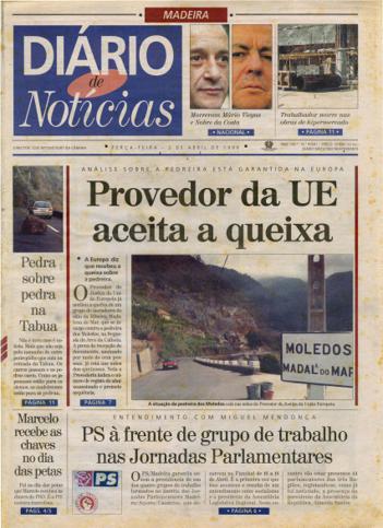 Edição do dia 2 Abril 1996 da pubicação Diário de Notícias
