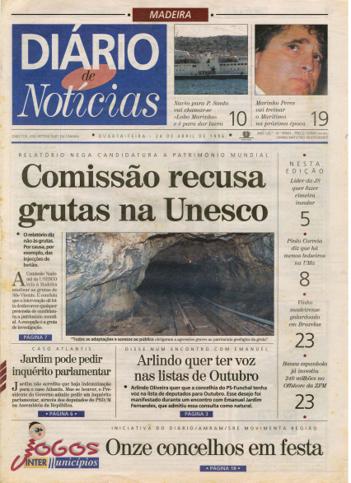 Edição do dia 24 Abril 1996 da pubicação Diário de Notícias