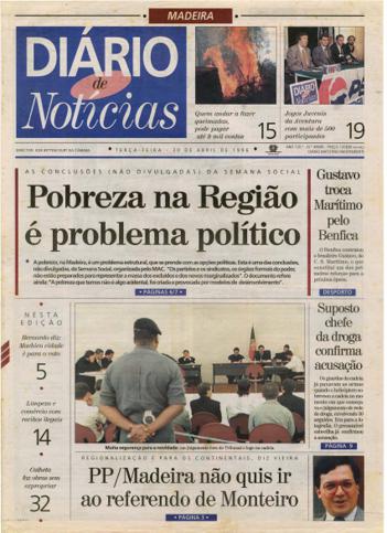 Edição do dia 30 Abril 1996 da pubicação Diário de Notícias
