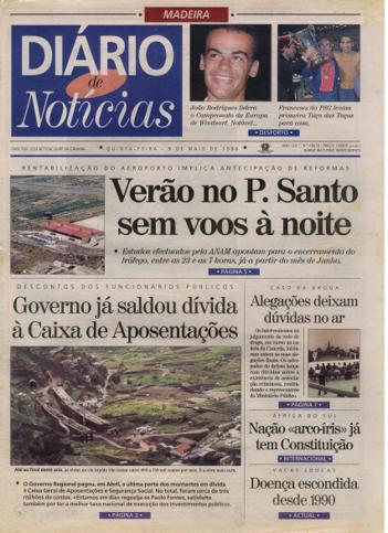 Edição do dia 9 Maio 1996 da pubicação Diário de Notícias